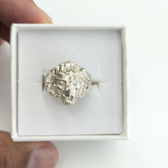 925 Sterling Silver Lion Ring For Men